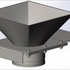 Шибер пылевой ШПР-360х360/Ду170-280